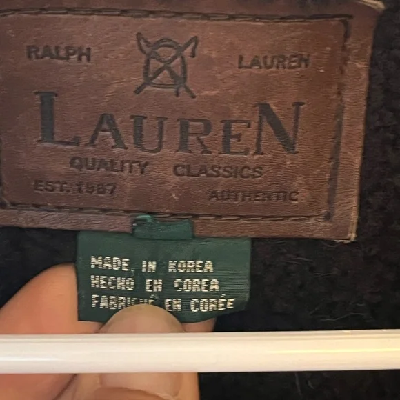 Polo Ralph Lauren Shearling Coat VTG 1987 Suede Leather Dark Brown Medium - Picture 2 of 15